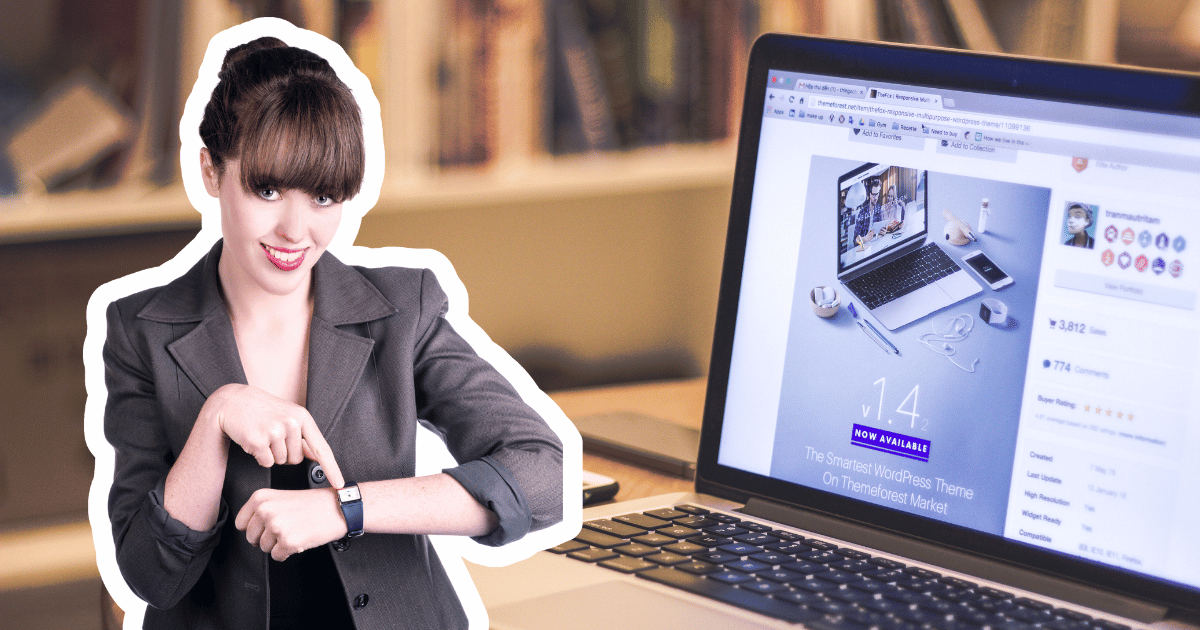 Watching the time in front of a website