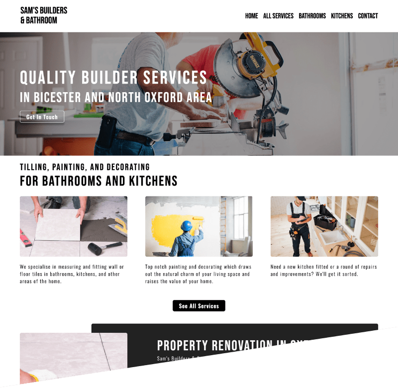 Sams builders in Oxfordshire website..