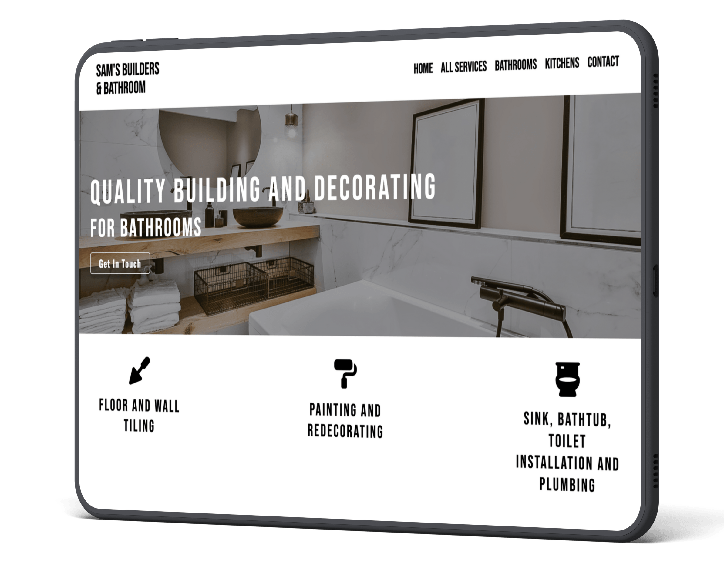 Sams builders on tablet.